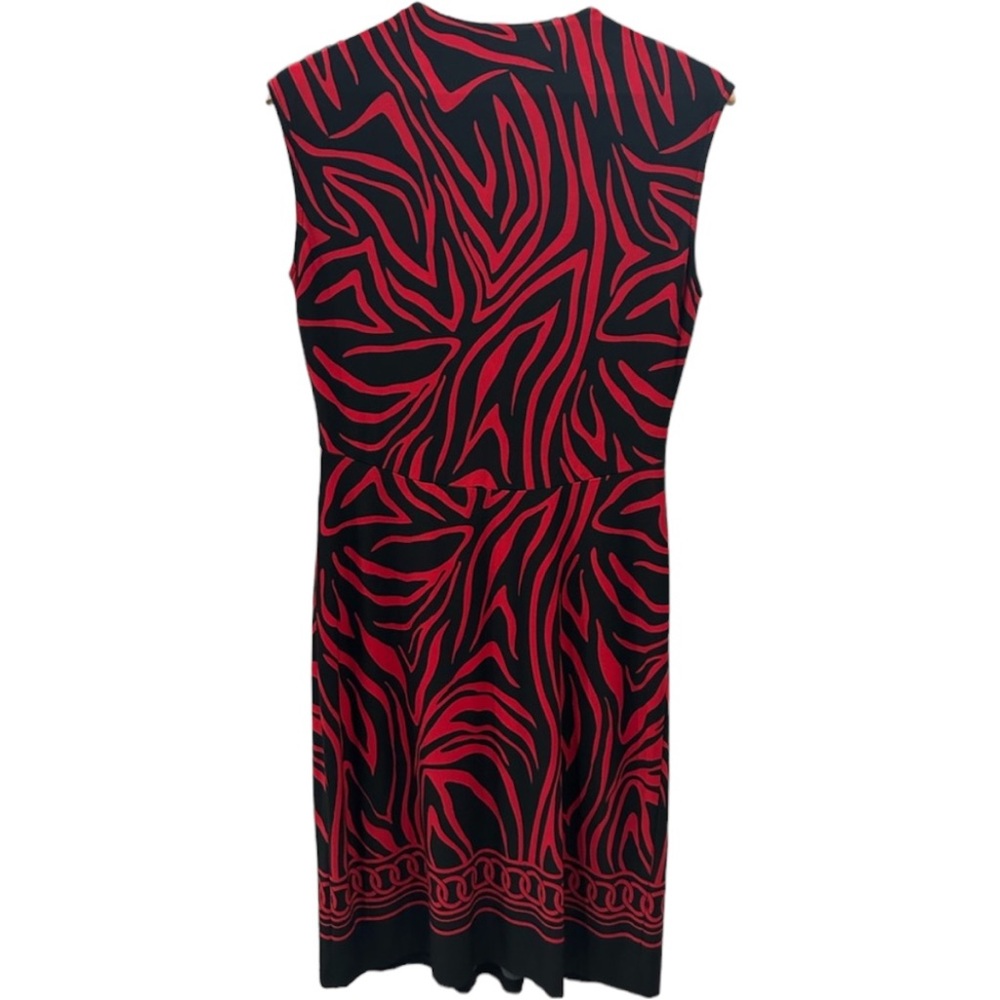 Glamour Red & Black Zebra Print Sleeveless Dress size 12 - Picture 4 of 6